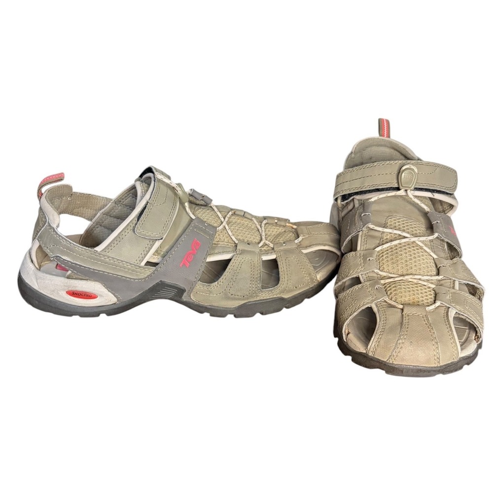 Teva Tan Omnium Hiking Sandals Closed Toe ShocPad Women's Size 10